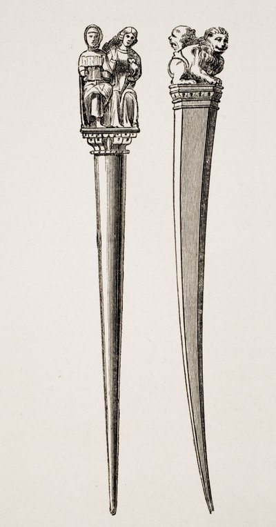 Styli Used for Writing in the 14th Century, from 